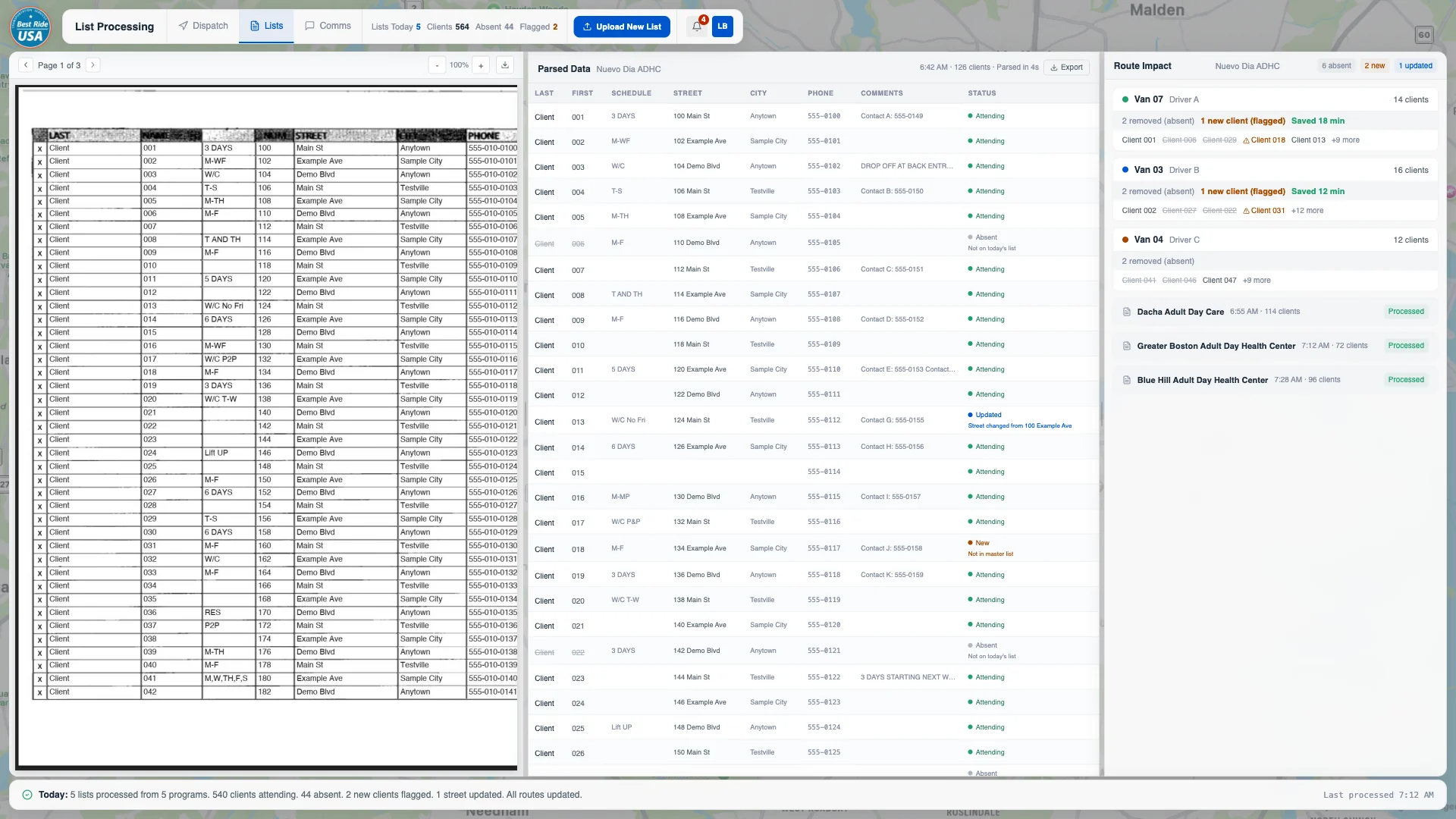 Dispatch Automation for a 115-Vehicle Fleet - screenshot 2
